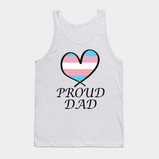 Proud Dad LGBT Gay Pride Month Transgender Flag Tank Top